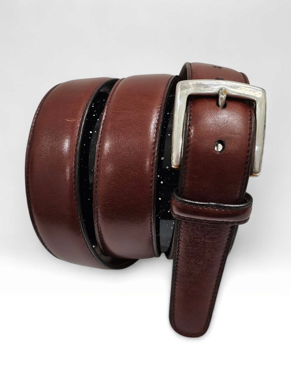 BARNEYS New York Men Bristish Tan Brown 1 -1/8" Wide Leather Belt 95/38